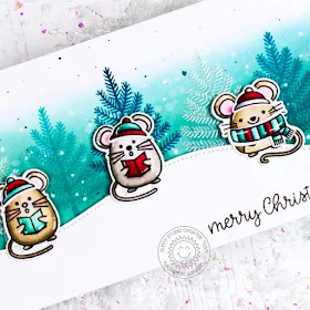 Sunny Studio Stamps: Merry Mice Woodland Borders Santa Claus Lane Christmas Cards by Rachel Alvarado