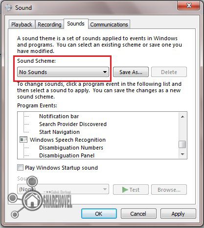 cara untuk menonaktifkan system sound di windows 7 - Cara Mempercepat Kinerja Sistem Operasi Windows 7