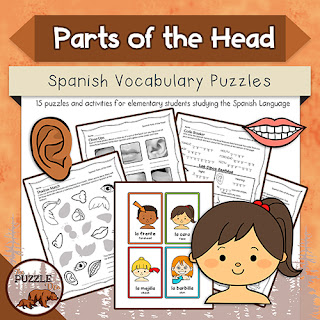  The Puzzle Den - Spanish Parts of the Head