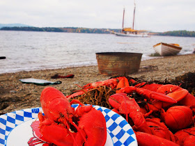 Maine lobster bake beach