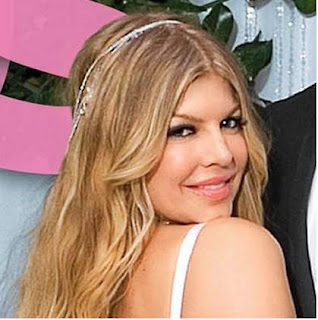 Keep it simple, like the thin headband that Fergie wore on her wedding day: