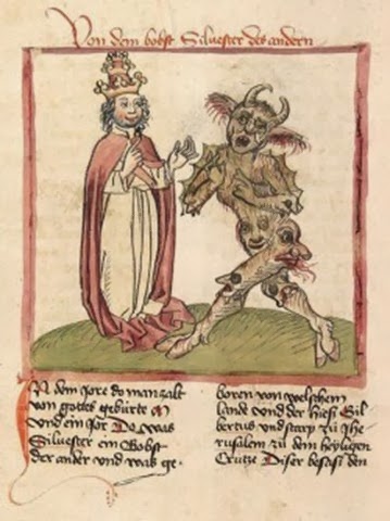 448px-Silvester_II._and_the_Devil_Cod._Pal._germ._137_f216v-e1307723922770
