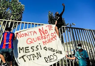 Day 2 protests against Bartomeu continue as Furious Barca fans enter Camp Nou stadium by force