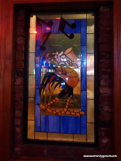 roosters stained glass