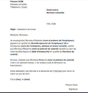 fiscaliste - attestation de travail au maroc 