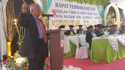 H Rachmat Hidayat Hadiri Wisuda STIT Palapa Nusantara Lombok ke X