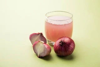 *"Onion juice hair rinse - sulfur benefits for collagen and circulation"*