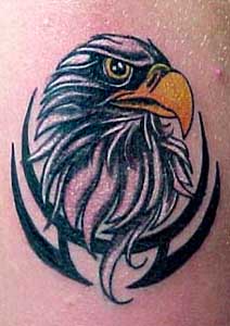 art of eagle tattoo on foot