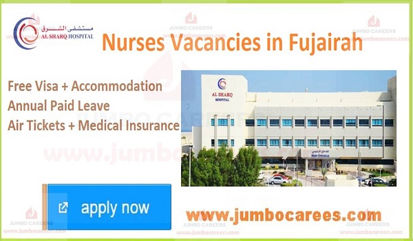 ICU Nurse jobs in UAE | Nurse job salary in Fujairah |  ICU Nurse vacancies in UAE | Doctors jobs in Fujairah | Doctor vacancies in Fujairah | Physcian vacancies in Al Sharq Hospital Fujairah