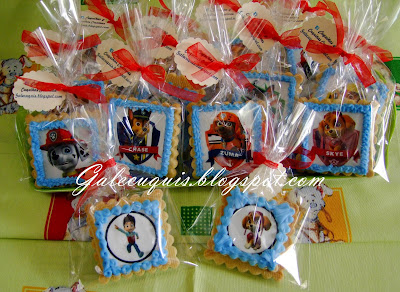 Galletas patrulla canina papel de azúcar