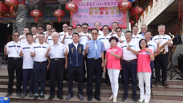 ▲員林中區扶輪社長楊文隆表示，非常感謝主辦單位廣天宮提供這麼好的舞台供小朋友來揮灑與創意。（記者林明佑攝）