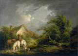 Before a Thunderstorm by George Morland - Genre Painting from Hermitage Museum