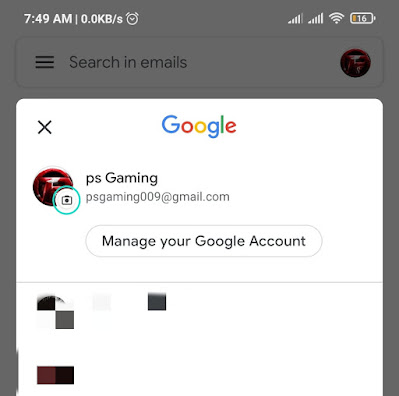 Gmail change profile
