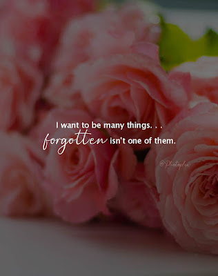 Sad Failure Quotes - I want to be many things. forgotten isn't one of them.
