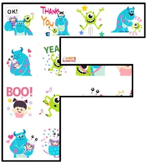 Tierno Alfabeto de Monstruos S. A. Monsters Inc. Alphabet. 
