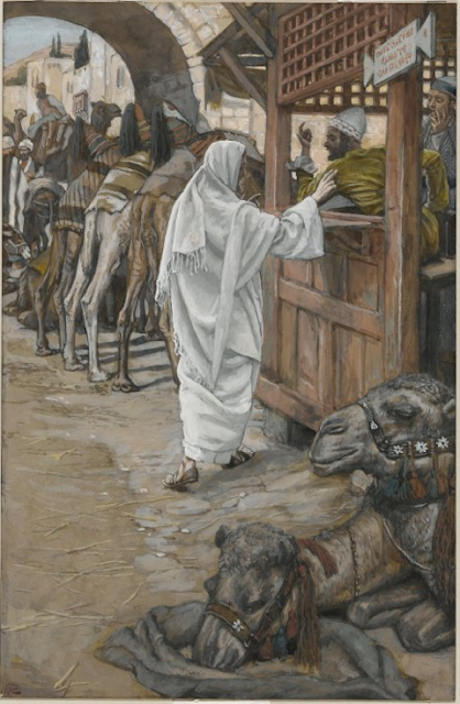 The calling of St. Matthew - by James Tissot