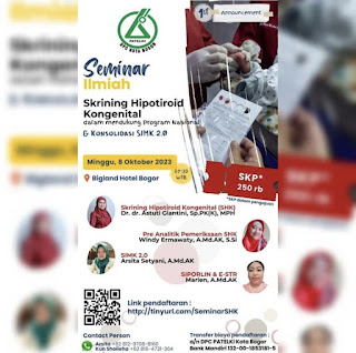 Seminar Ilmiah Skrining Hipotiroid Kongenital DPC PATELKI KOTA BOGOR 2023