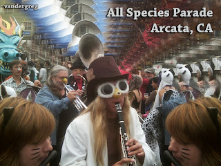 All Species Parade in Arcata, California -  Psychedelic ART by Greg Vanderlaan - magic visions.