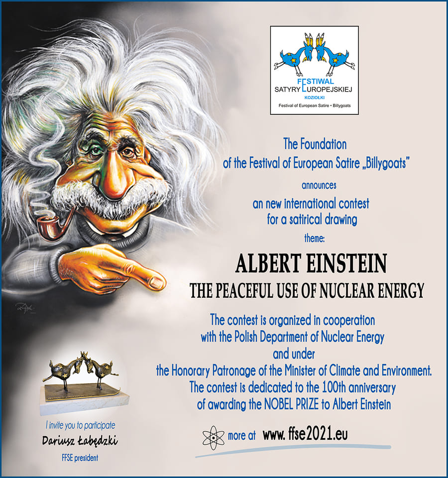 Egypt Cartoon .. International Contest for a Satirical Drawing "ALBERT EINSTEIN" in Poland