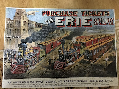 Puzzle, Cahil Okur Puzzle Yapıyor, Trefl, Railway Scene at Hornellsville