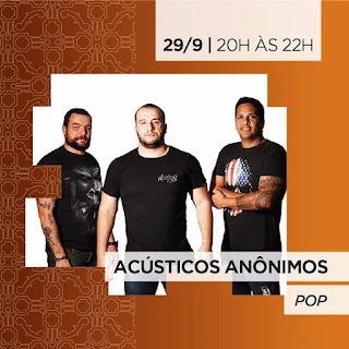 Dia 29-09 Acústicos Anônimos no Sesc Bistrô em Teresopolis