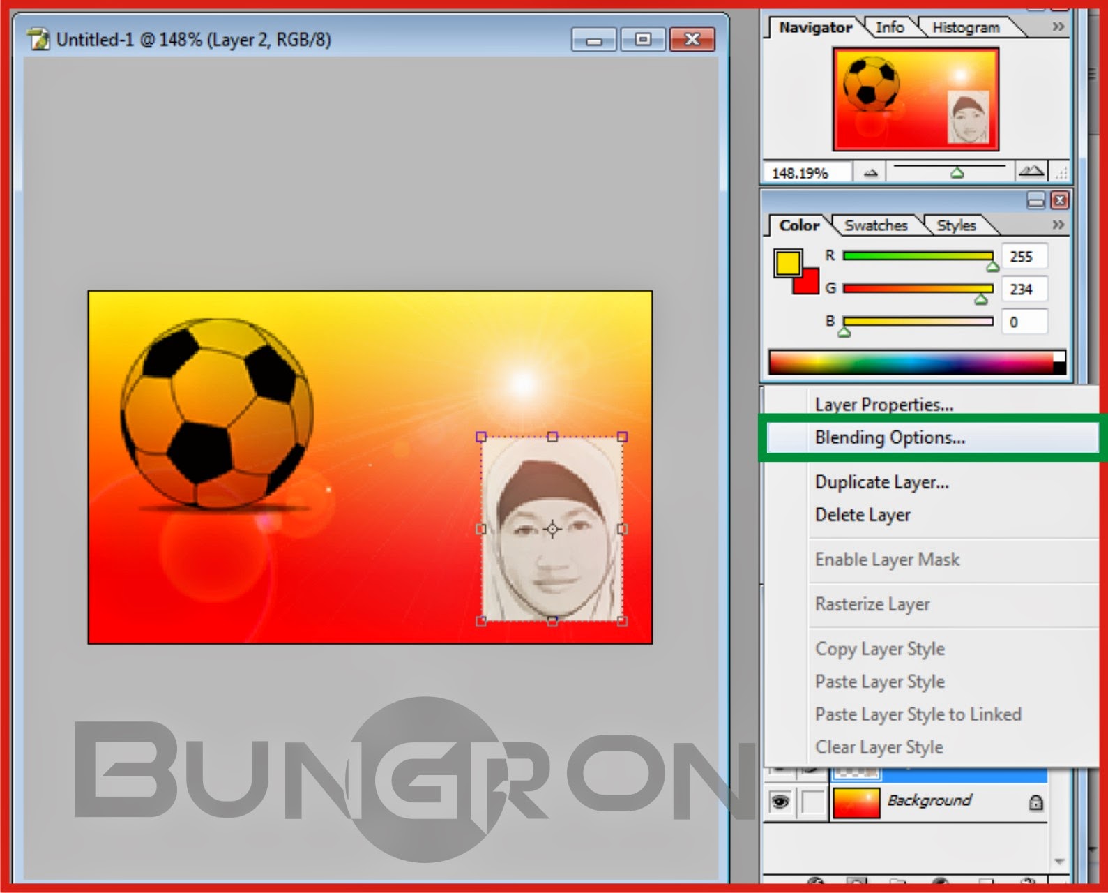 Membuat ID Card Dengan Photoshop  Bungron