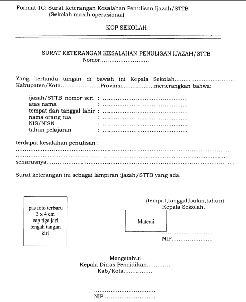 Contoh Surat Pernyataan Dari Kepala Sekolah - Mathieu Comp 