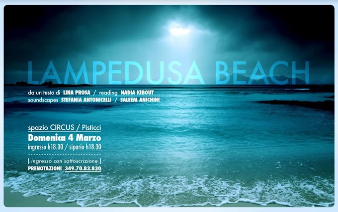 "Lampedusa Beach": al Circus di Pisticci la performance di Nadia Kibout
