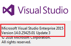 how to check version of visual studio