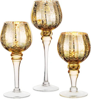 Votive Candle Holder Gold Mercury Candle Holders Set of 3