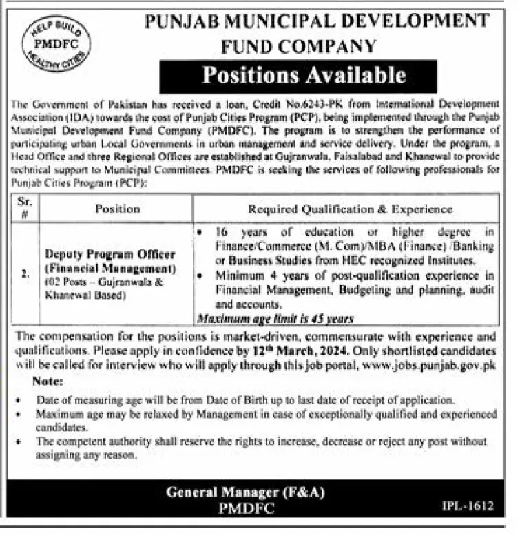 Punjab Provincial Cooperative Bank Jobs 2024 Latest Advertisement