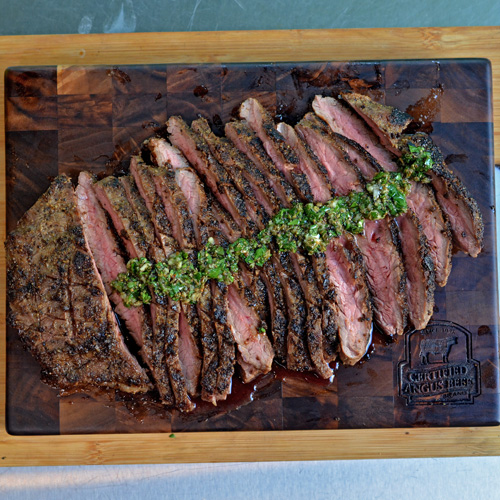 Griddled Flank Steak with Chimichurri