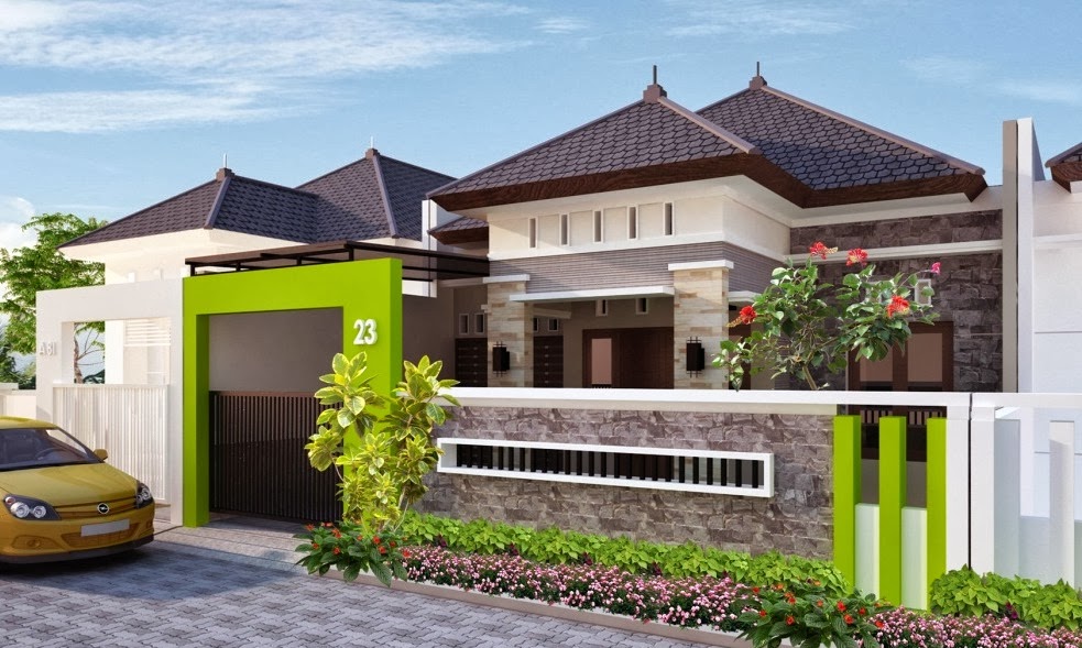 Desain Rumah  Kayu Tampak Depan Gontoh