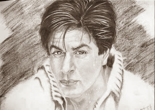 Lukisan Gambar Shahrukh Khan