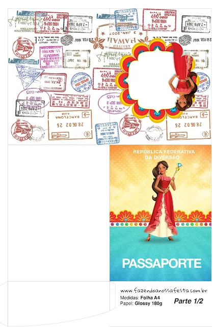 Elena of Avalor Free Printable Passport.