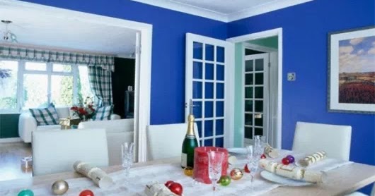 Aplikasi Warna  Biru  untuk Desain  Interior Rumah