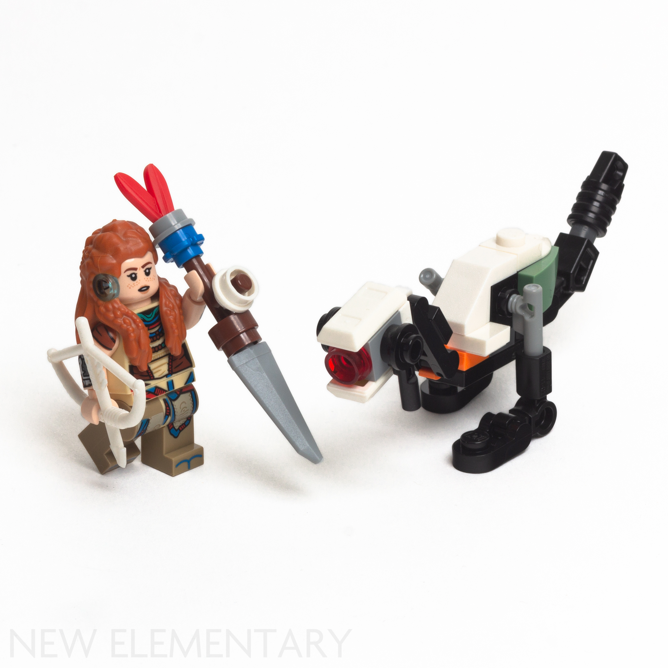 Lego Aloy Minifigure Horizon Forbidden West (Tall Neck 76989) with Bow