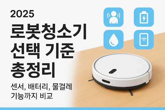 로봇청소기 현명하게 고르는 법 센서·흡입력·배터리까지