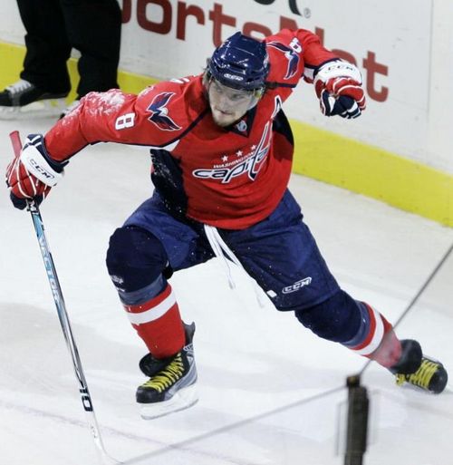 Alex Ovechkin celebrates great goal.