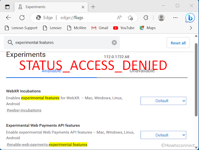 Fix Microsoft Edge STATUS_ACCESS_DENIED in Windows 11