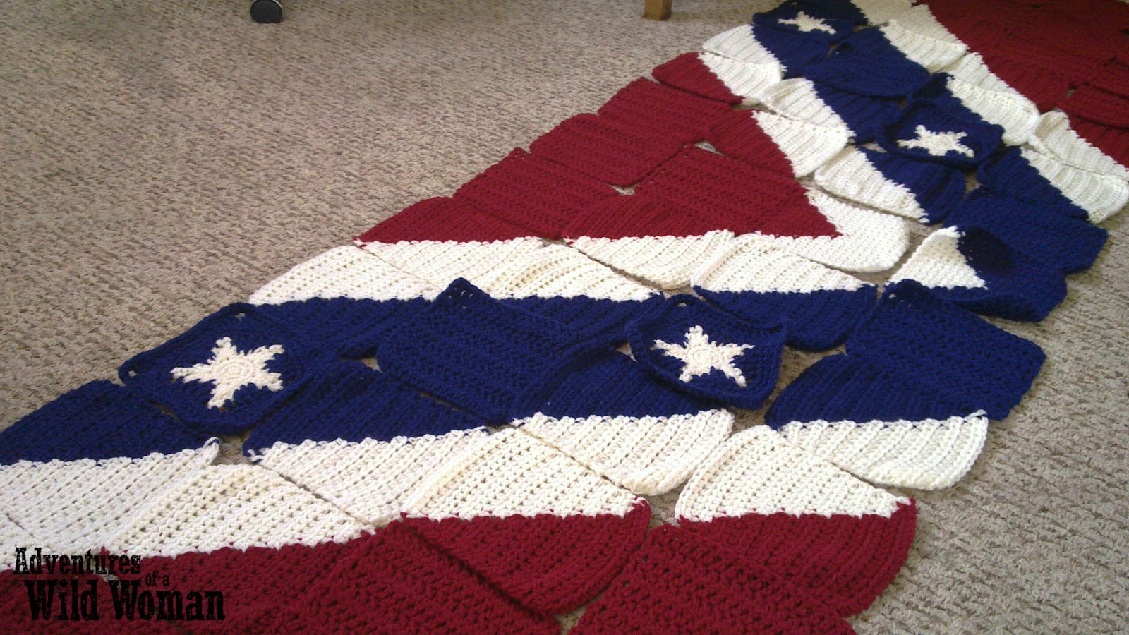 Adventures Of A Wild Woman Crochet Confederate Flag Blanket