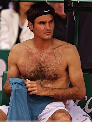 Roger Federer  shirtless