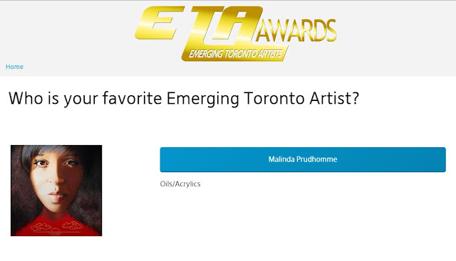 vote, art, artist, artwork, beauty, portrait, beauty art, toronto, toronto art, Emerging Toronto Artist, ETA, ETA Awards, Malinda Prudhomme