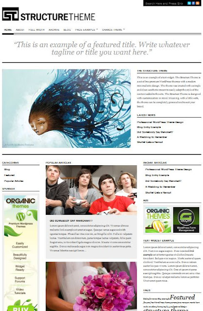 Structure Wordpress Theme by OrganicThemes Free Download.