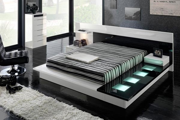 white modern bedroom set
