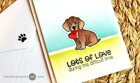 Sunny Studio Stamps: Pet Sympathy Lots of Love Puppy Dog Card by Jennifer McGuire