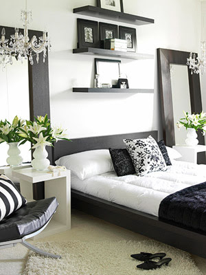 dwellings and décor » Blog Archive » Room by Color: Black and White Bedrooms