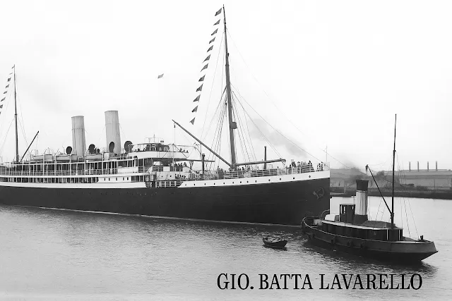 Lista de bordo do vapor Gio Batta Lavarello de 21 de agosto de 1891