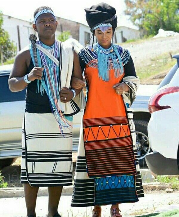 Xhosa Traditional Wedding Attire For Couples.