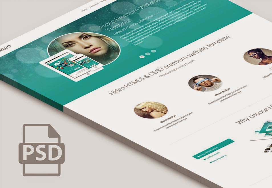 Free Home Page Website PSD Template